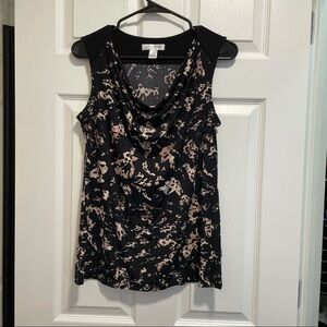 Motherhood Maternity Black Tan Leopard Sleeveless